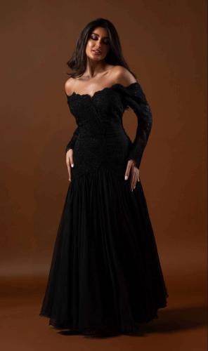 فستان سهرة بلون أسود