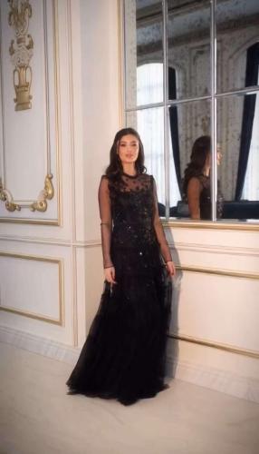 فستان اسود راقي