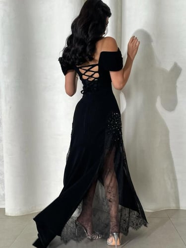 فستان اسود راقي