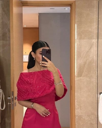 فستان ASLEN فوشي فخم