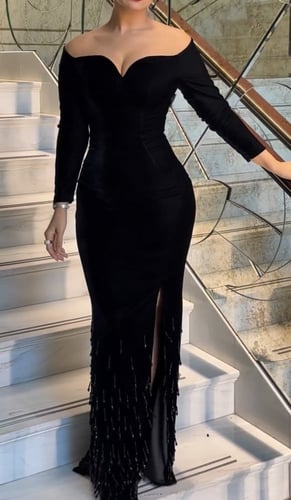 فستان مخمل انيق