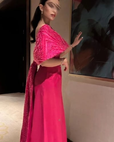 فستان ASLEN فوشي فخم