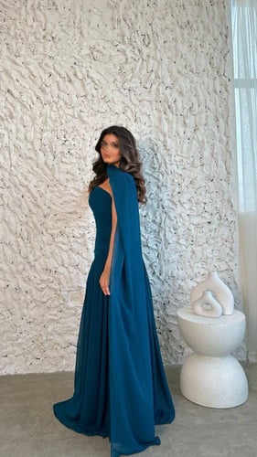 فستان ترف بلون الازرق