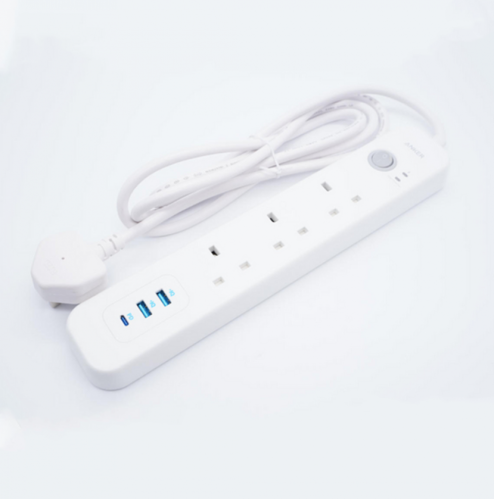 انكر - توصيلة 3 منافذ طاقة ومنفذين USB + بي دي - ا...