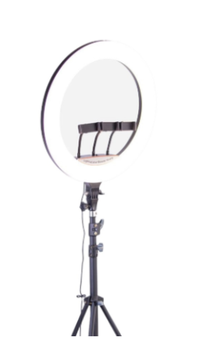 حلقة إضاءة LED GLR-22 مع جهاز تحكم عن بعد، تعتيم م...