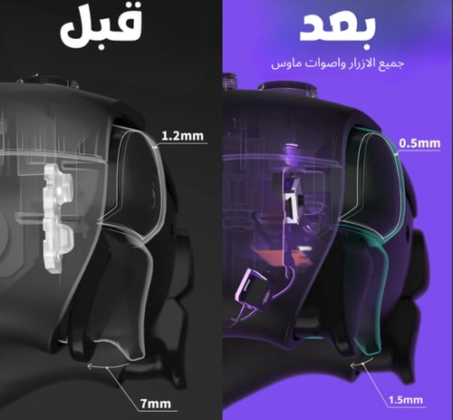 يد تحكم بلايستيشن 5 عليها كلكات ماوس