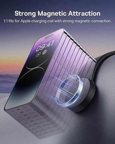 حامل جوال مغناطيسي للسيارة من باسيوس، يدعم شحن ماج...