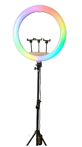 حلقة إضاءة RGB من Green Lion مقاس 22 بوصة، تعتيم م...