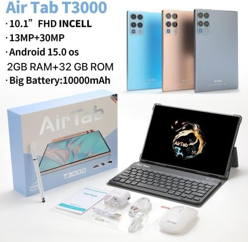 تابلت اير تاب T3000، شاشة 10.1 انش FHD، اندرويد 15...