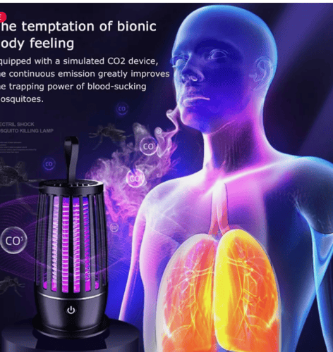 مصباح قاتل البعوض، 3000 فولت 360 درجة، صاعق الحشرا...