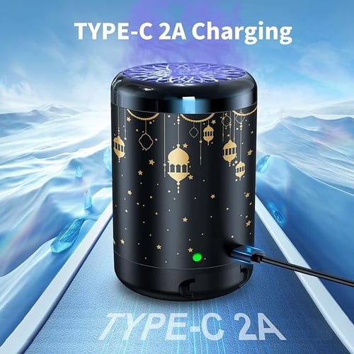 مبخرة إلكترونية صغيرة محمولة مع إضاءة ملونة BK25