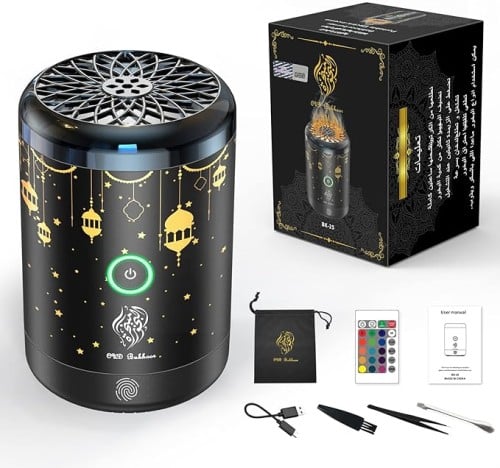 مبخرة إلكترونية صغيرة محمولة مع إضاءة ملونة BK25