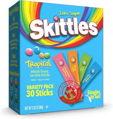 Mixed flavors Skittles blue 1 large box