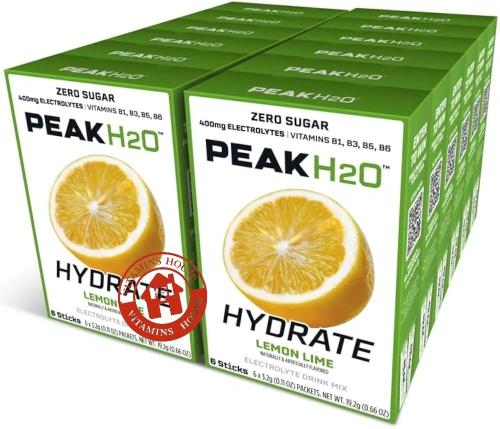 Lemon flavor - 12 cans - Peak H20