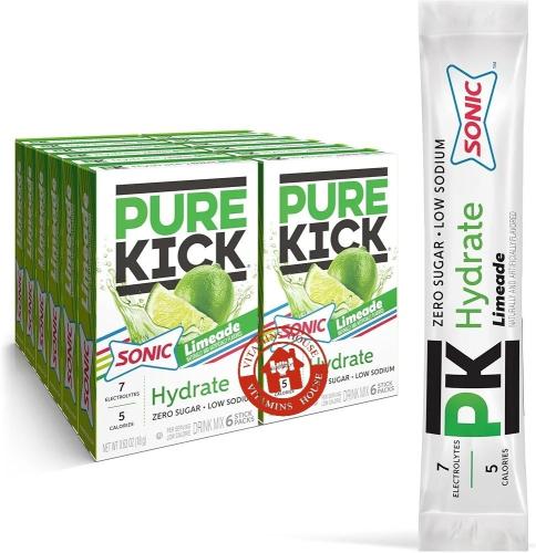 Green lemon flavor - 12 cans - Pure Kick