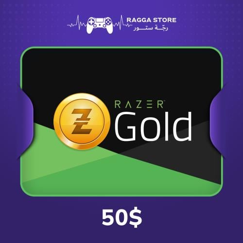 بطاقة شحن رازر جولد 50 دولار (Razer Gold Global) ت...