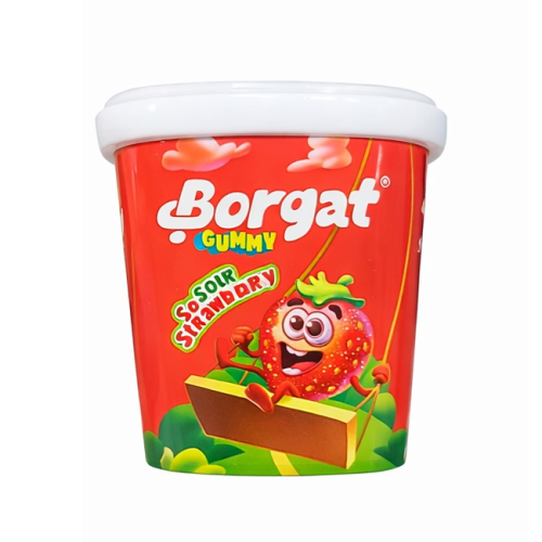 بورغات علبة حلاوة بالفراولة حامضة 160 جرام