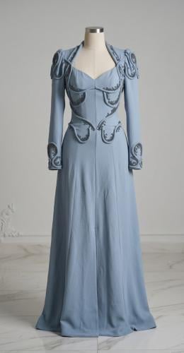 فستان أزرق كلاسيكي هادئ (Steel Blue).