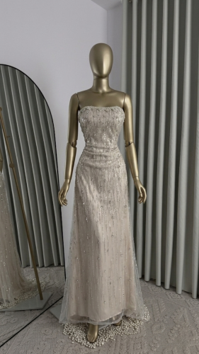 فستان سهرهالبيج الفاتح (Nude