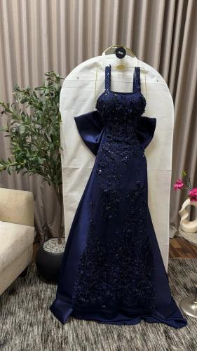 فستان سهره أزرق ملكي (Royal Blue) عميق