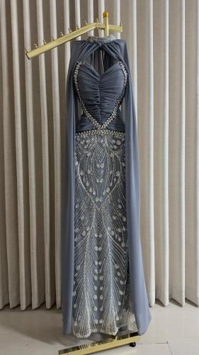 فستان سهره طويل بأسلوب حورية البحر (Mermaid)