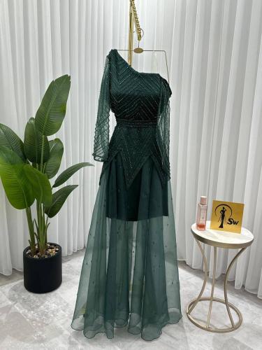 فستان سهره أخضر داكن (Dark Green)