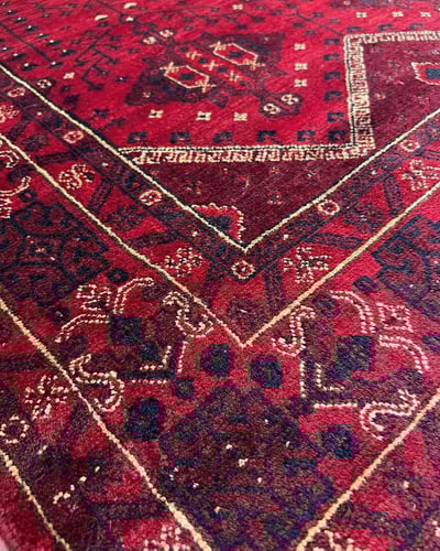 سجاد أفغاني هرات أحمر – سجادة أفغانية بنقش تراثي ك...