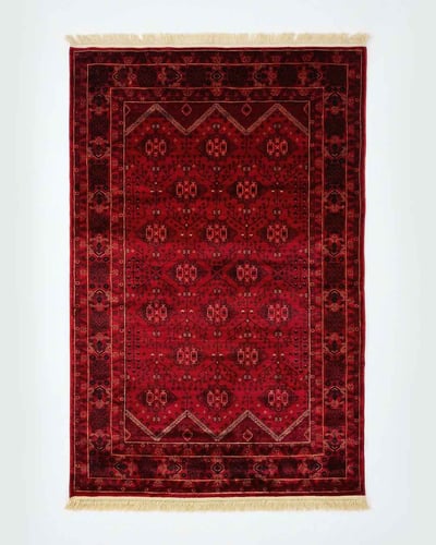 سجاد أفغاني هرات أحمر – سجادة أفغانية بنقش تراثي ك...