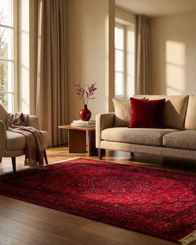 سجاد أفغاني كابول أحمر – سجاد أحمر شرقي للمجالس بط...