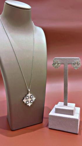 Roberto Coin silver and white set