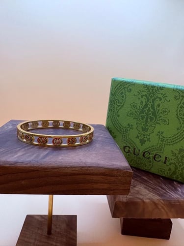 Gucci bracelet colorful red and green size 17