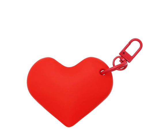 lipbutter holder with a heart design-RED