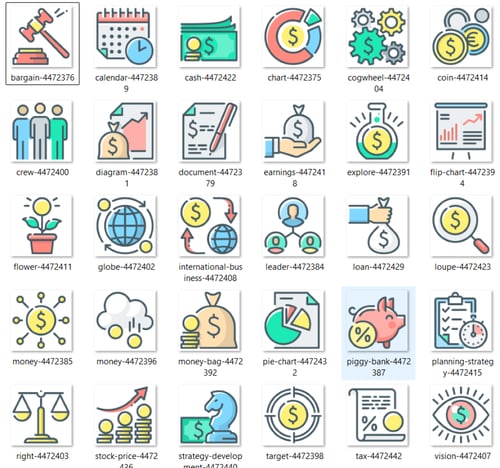 ايقونات الأعمال