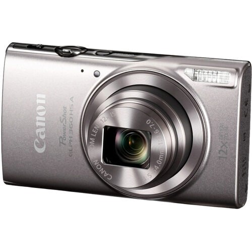 كاميرا Canon PowerShot ELPH 360 HS A الرقمية (فضي)