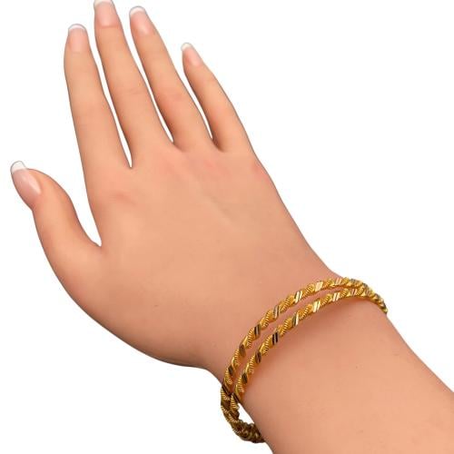 غوايش مبروم عريض ذهب عيار 21