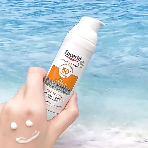 كريم وجل الحماية من أشعة الشمس مع عامل حماية 50+ م...