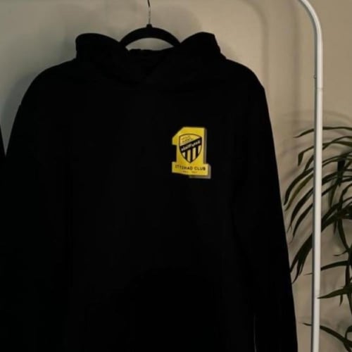 بلوفر نادي الاتحاد الأسود الشتوي - قميص رياضي ثقيل...