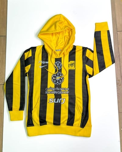 : بلوفر نادي الاتحاد الشتوي المبطن بالفرو - سويت ش...