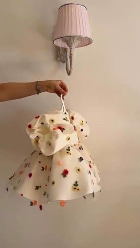 فستان مواليد تحفه