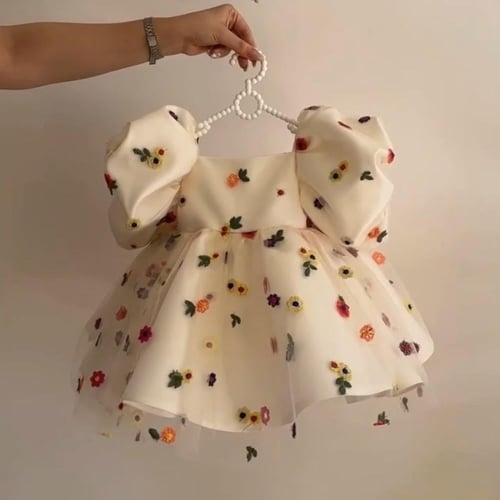 فستان مواليد تحفه