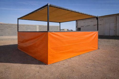 شراع ذرا برتقالي للحلال للحماية من البرد والمطر