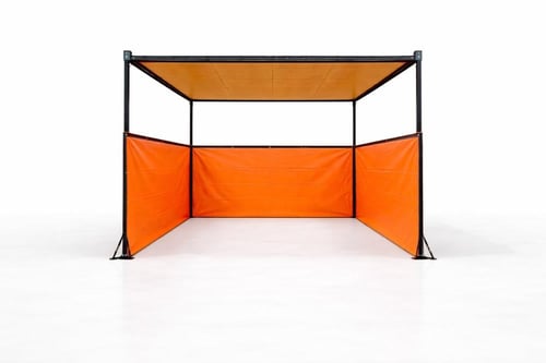 شراع ذرا برتقالي للحلال للحماية من البرد والمطر