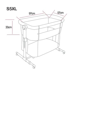 سرير طفل بجانب سرير الأم ( يفتح على سرير الام )