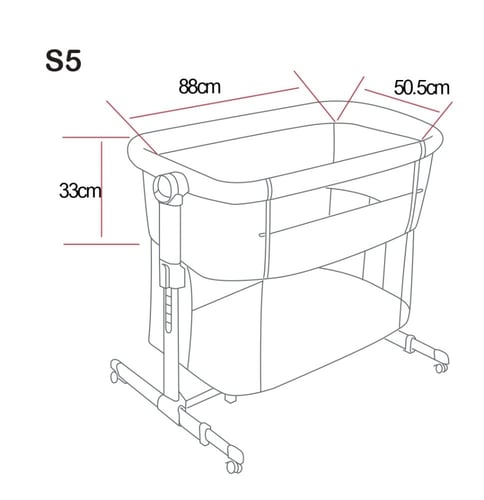 سرير طفل بجانب سرير الأم ( يفتح على سرير الام )