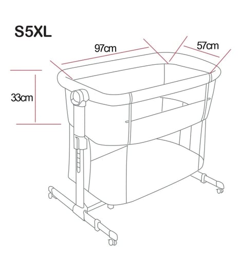 سرير طفل بجانب سرير الأم ( يفتح على سرير الام )