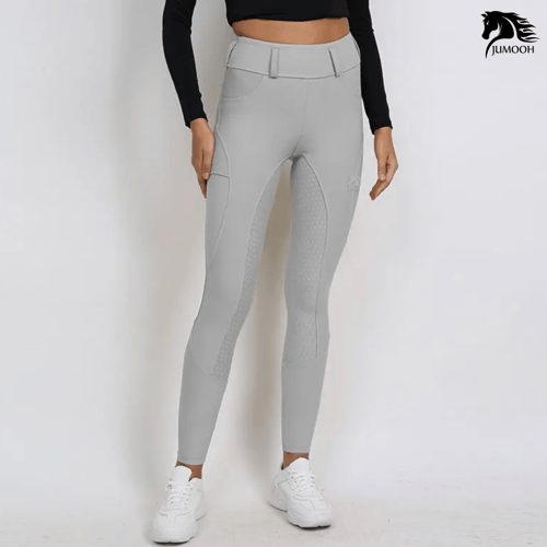 بنطلون فروسية نسائي (رمادي فاتح)