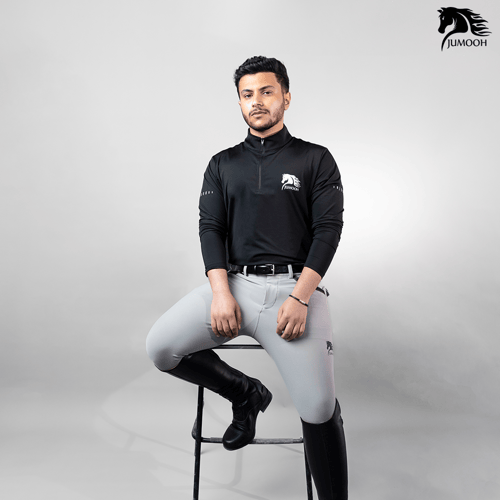 بنطلون فروسية رجالي (رمادي)