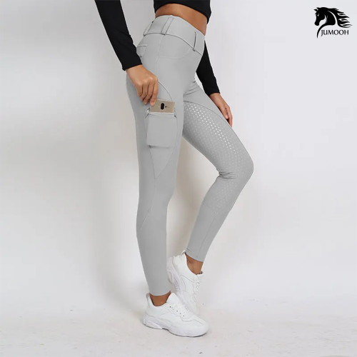 بنطلون فروسية نسائي (رمادي فاتح)