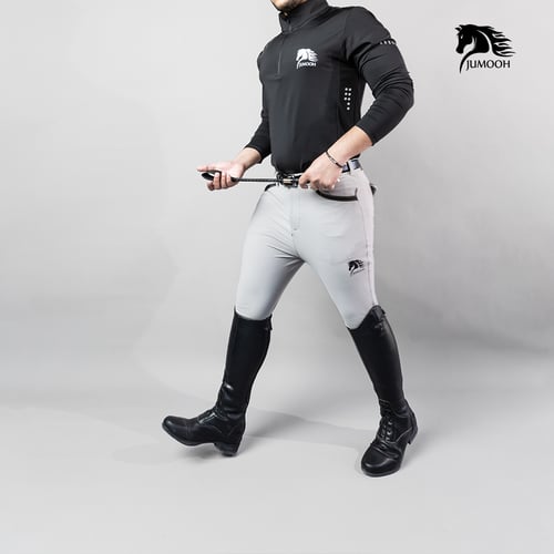 بنطلون فروسية رجالي (رمادي)