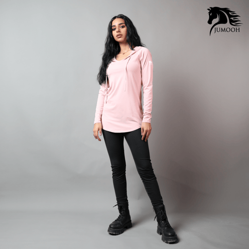 بلوزة بأكمام طويلة (اسود)